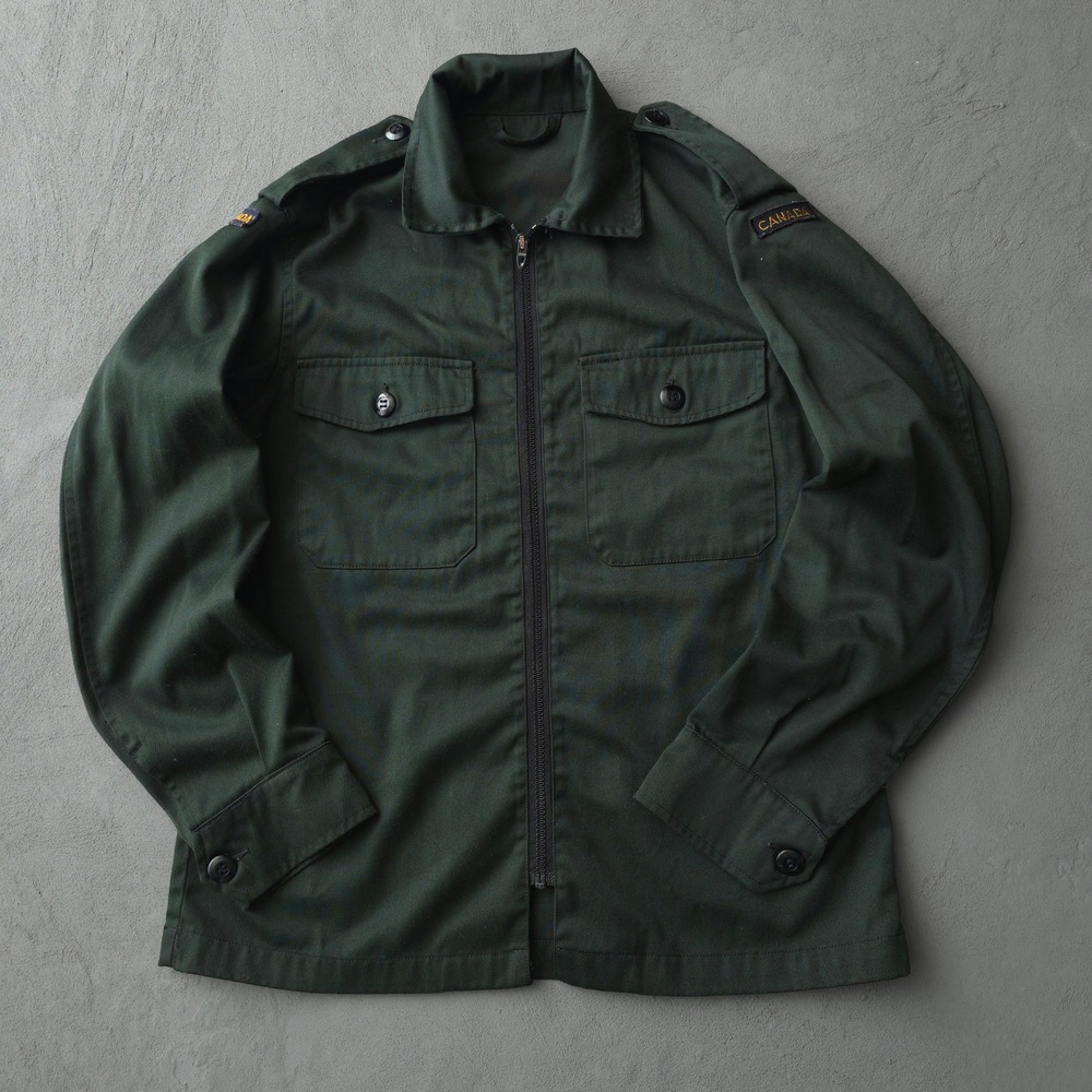 Vintage 1970s Outdoor Outfits Limited Dark Green Military Work Jacket 36 Short